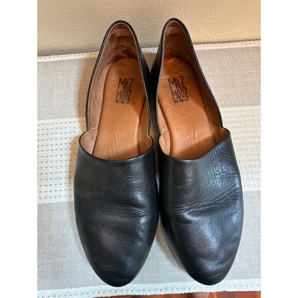 Miz Mooz NYC Kimmy Black Leather Flats Size 41/ US 9.5-10 - Picture 2 of 7